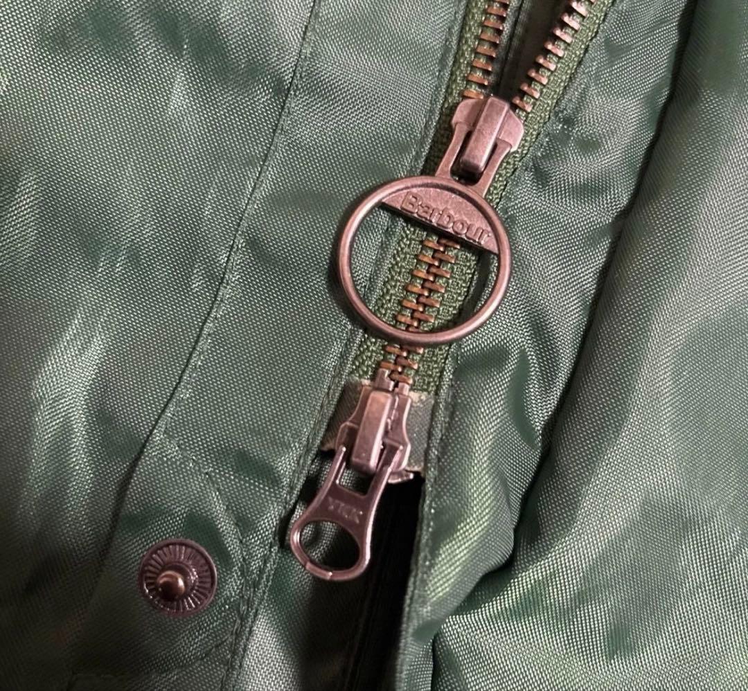極美品 Barbour ナイロン ビデイル グリーン サイズL