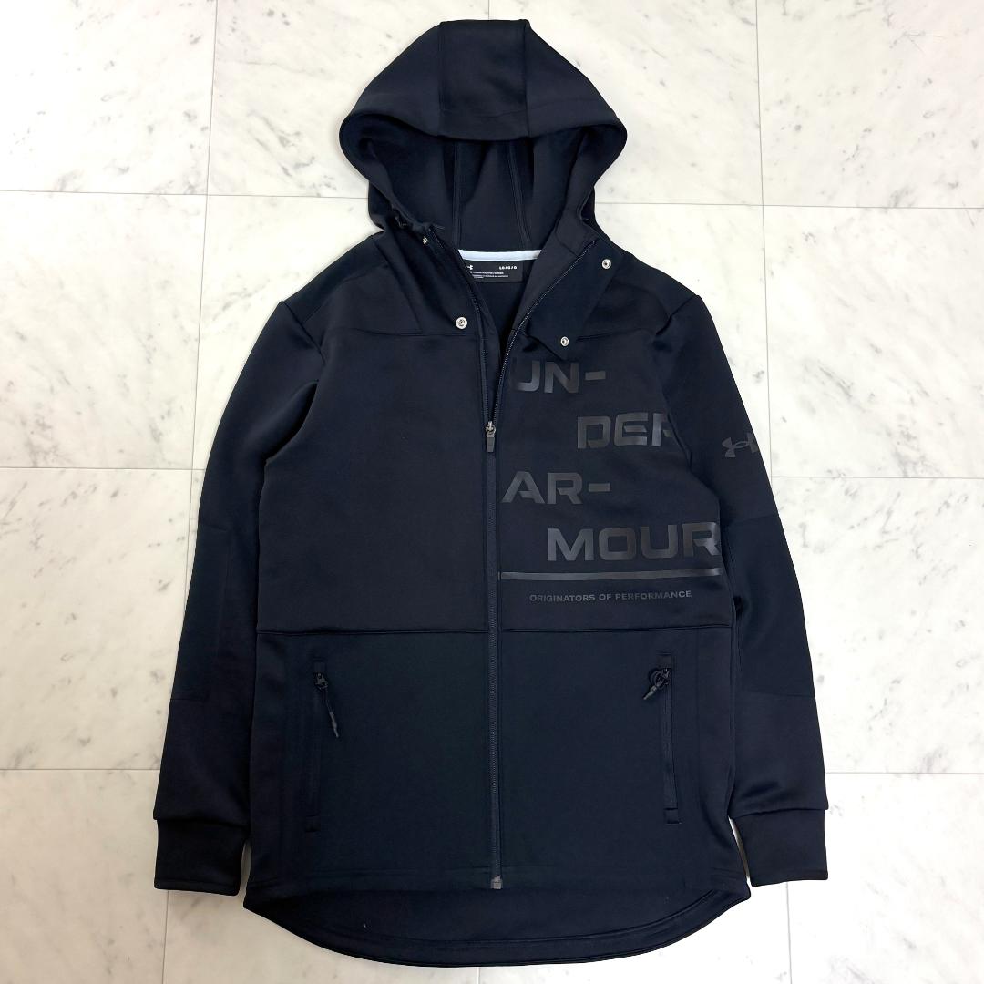 アンダーアーマー L　UAハイブリッド ニットジャケット & パンツ 上下 黒