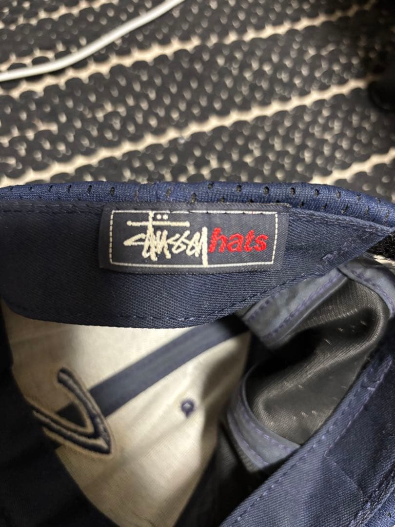 90s〜00s old stussy メッシュキャップ ネイビー