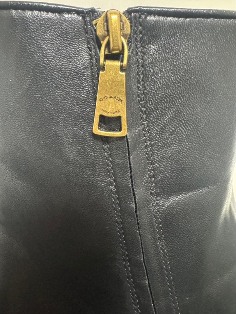 コーチ　COACH ジジ　ブーティー　ブーツ　レザーブーツ　24.5cm 黒