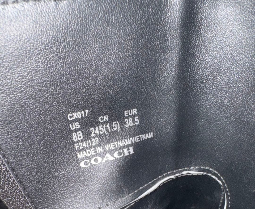 コーチ　COACH ジジ　ブーティー　ブーツ　レザーブーツ　24.5cm 黒