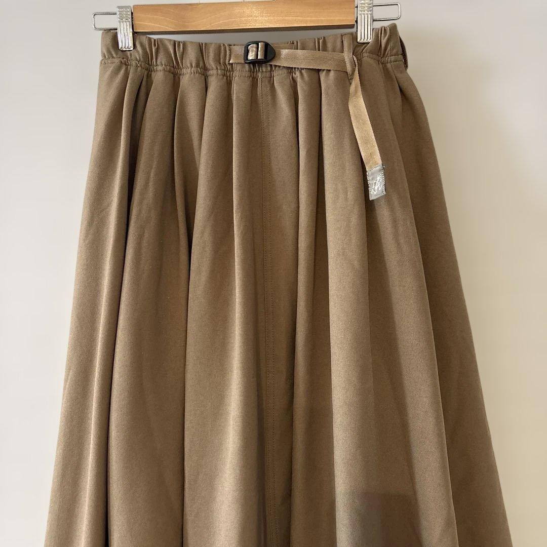 グラミチ×ビームスボーイ★別注ギャザースカート　ベージュ　T2509