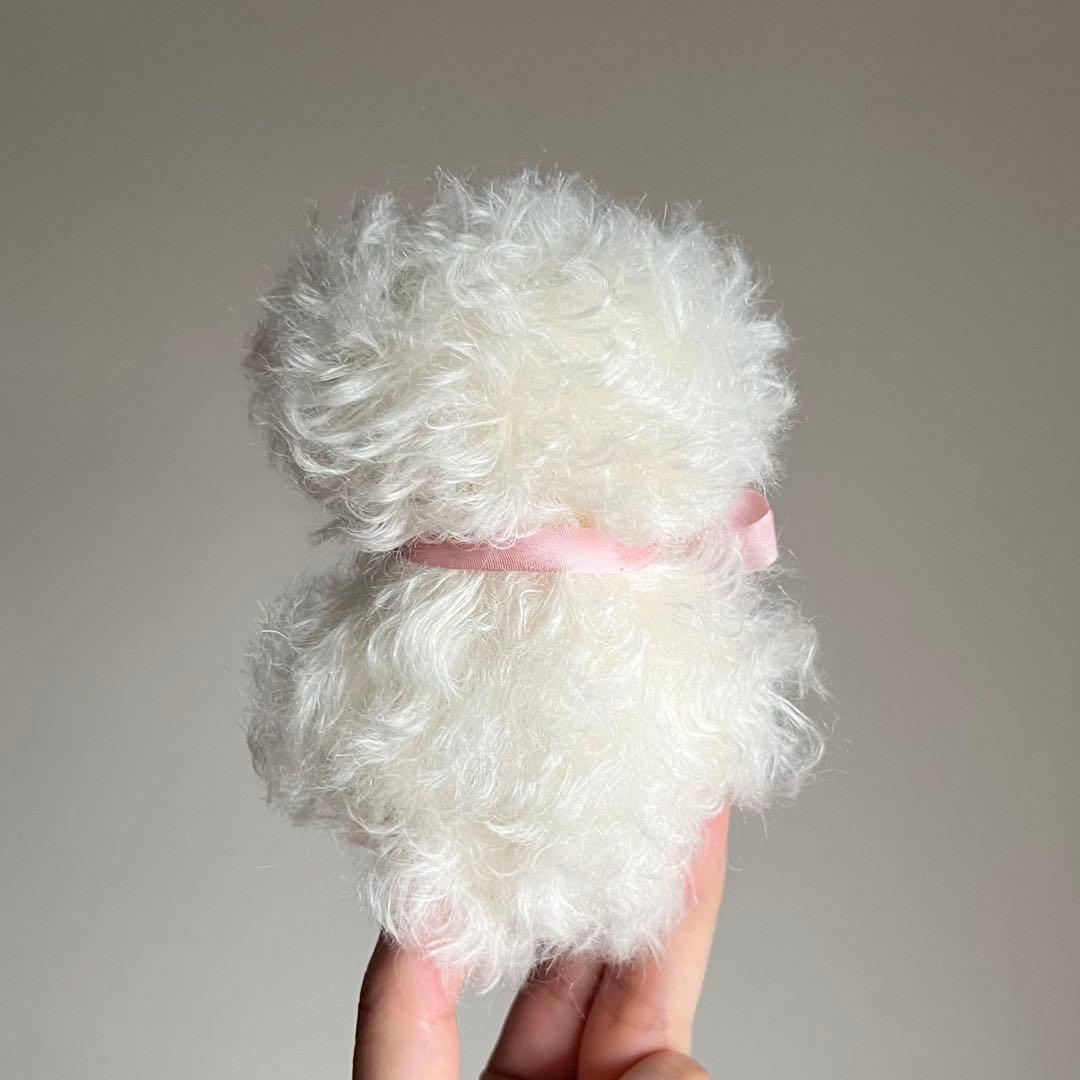 ちいさなネコもっふ　猫　ぬいぐるみ　作家　テディベア　レトロ　アートドール　白猫