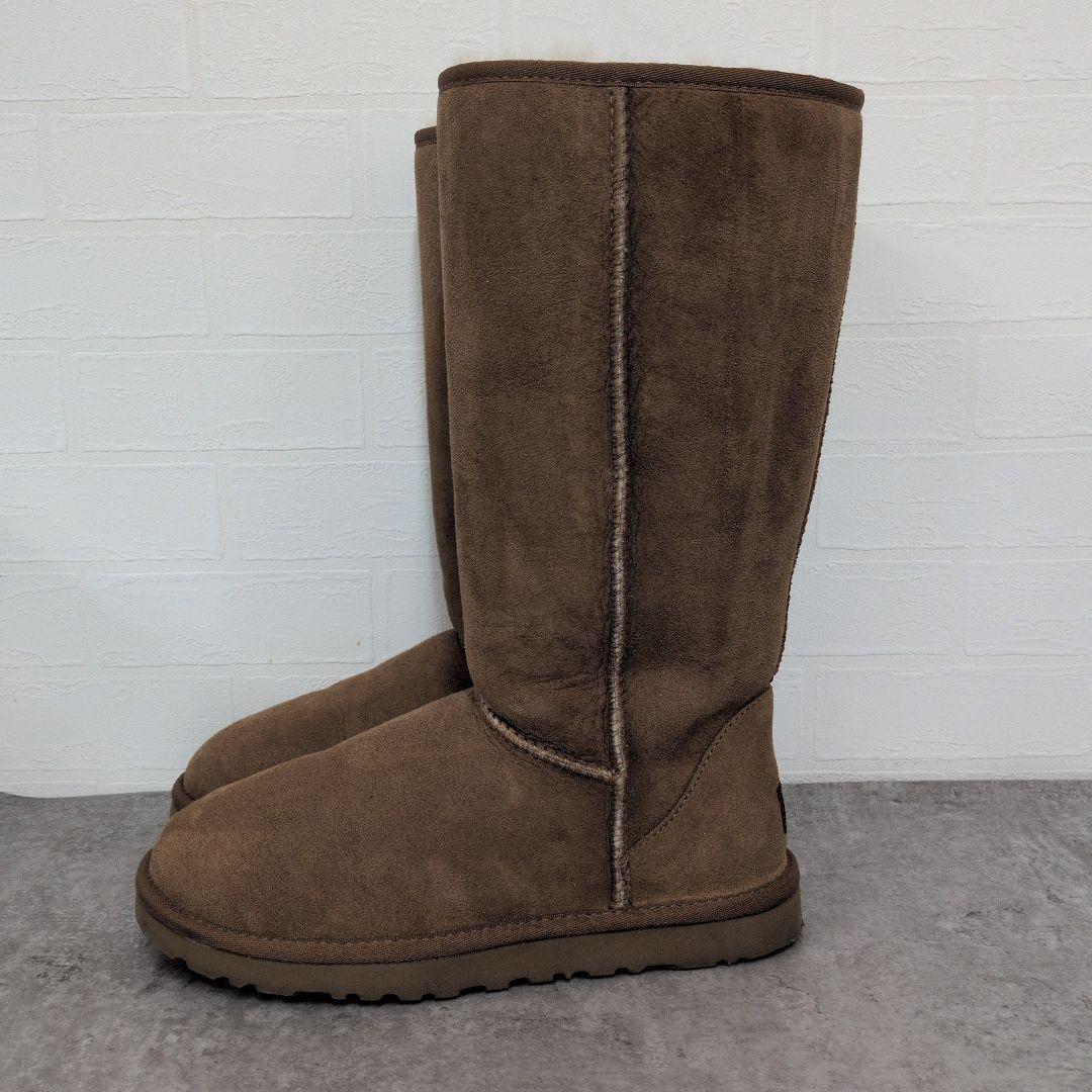 280○①UGG Australia ブラウン ムートンブーツ ロング 25