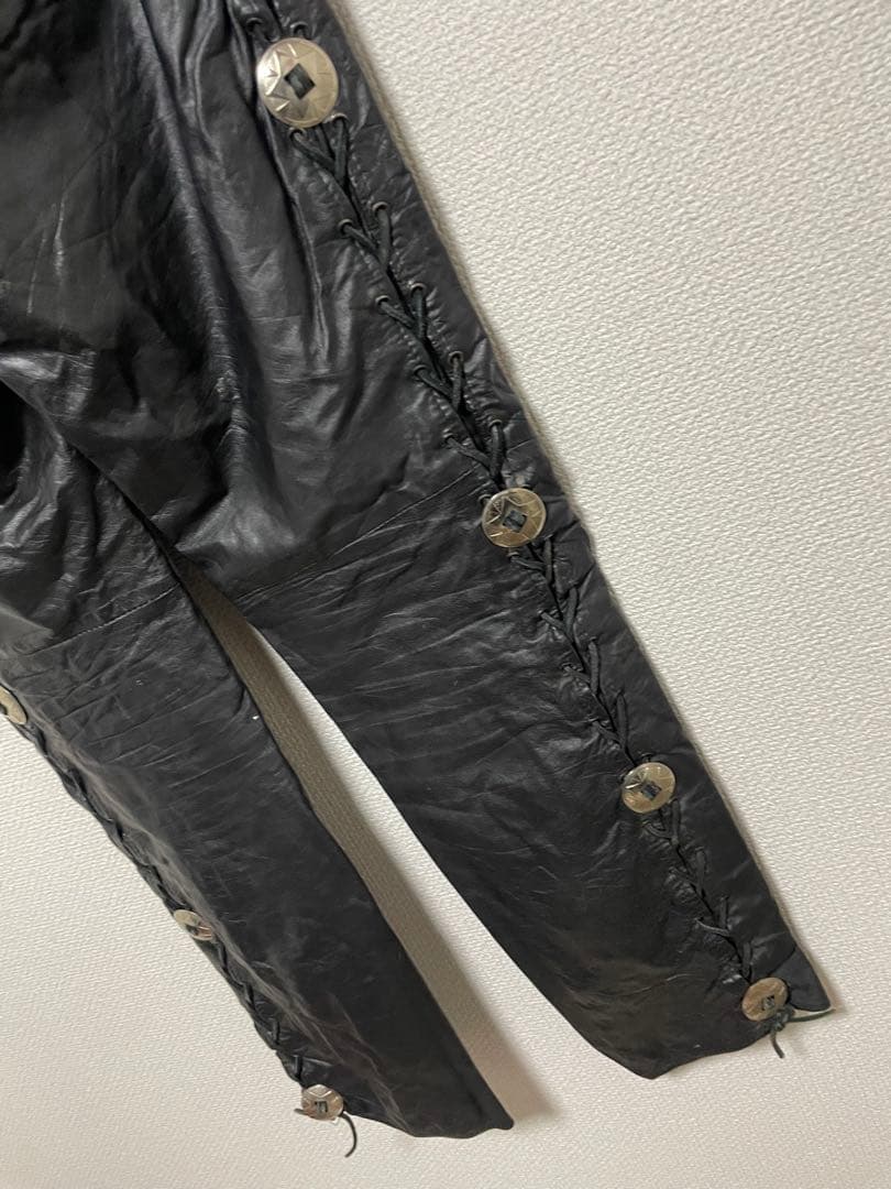 60s~70s \"コンチョ付ヴィンテージ レザーパンツ\"
