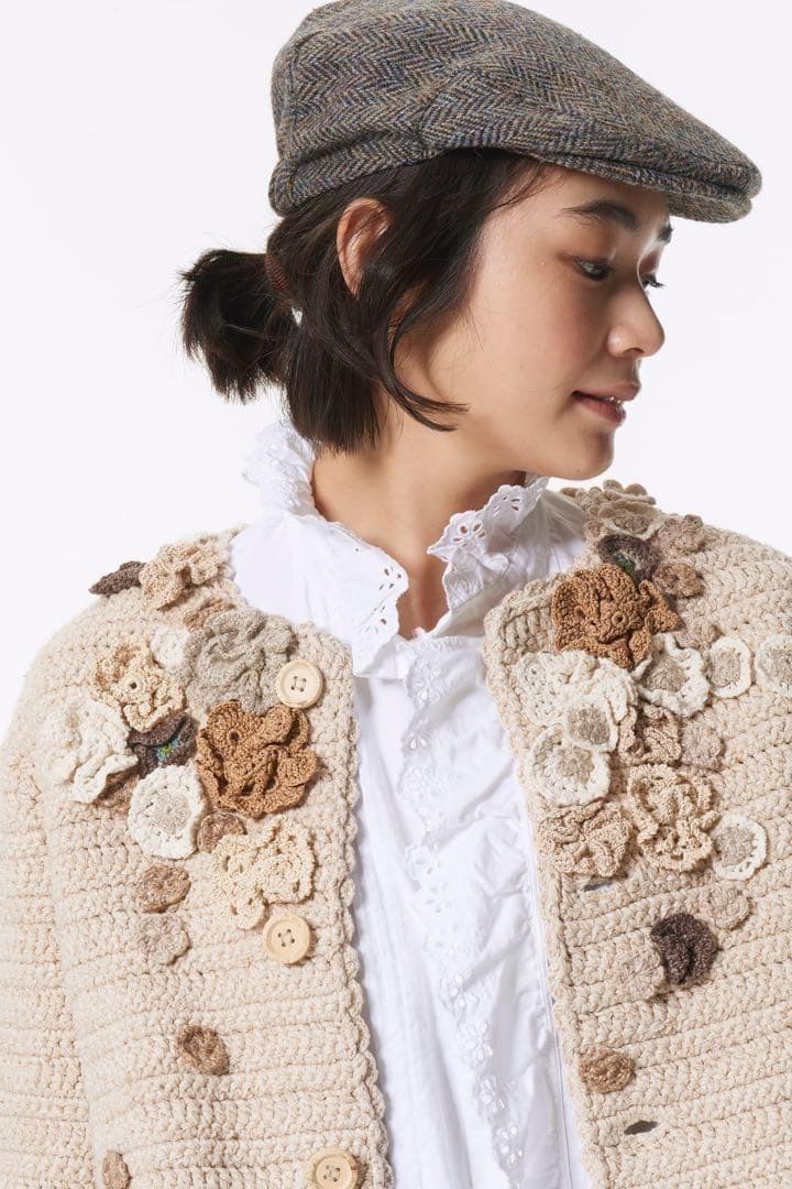未使用品　45R クロッシェフラワーのボレロ　SIZE 02