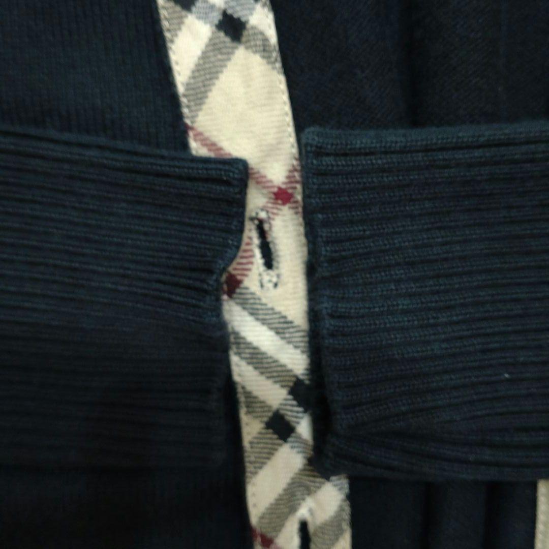 BURBERRY BLUE LABEL バーバリー カーディガン ブラック 長袖