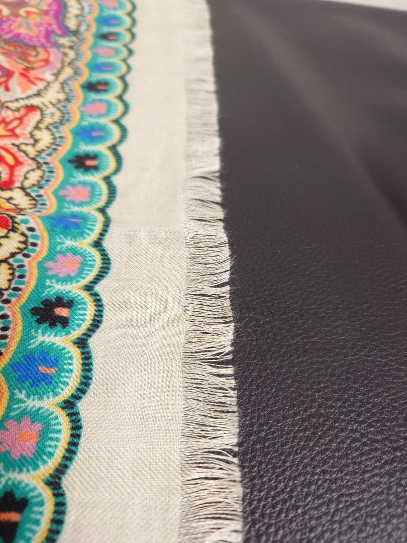 エトロ　ETRO　ストール　ショール　箱付き　ペイズリー　カシミヤ　シルク　小判