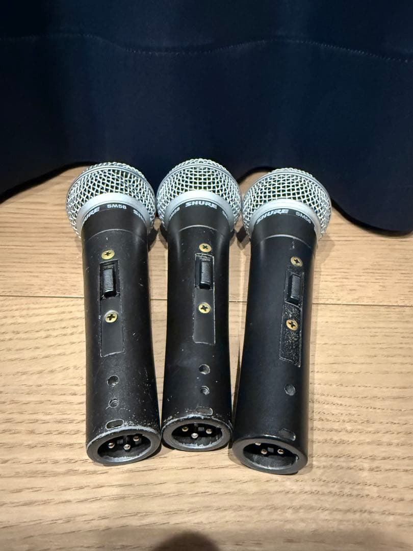 Shure SM58 ダイナミックマイク　3本セット