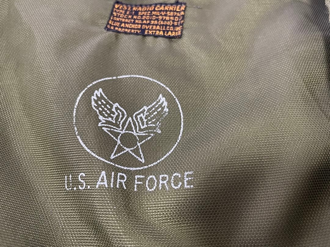 50s “ USAF E-1 RADIO VEST 【実物】TARON ZIP