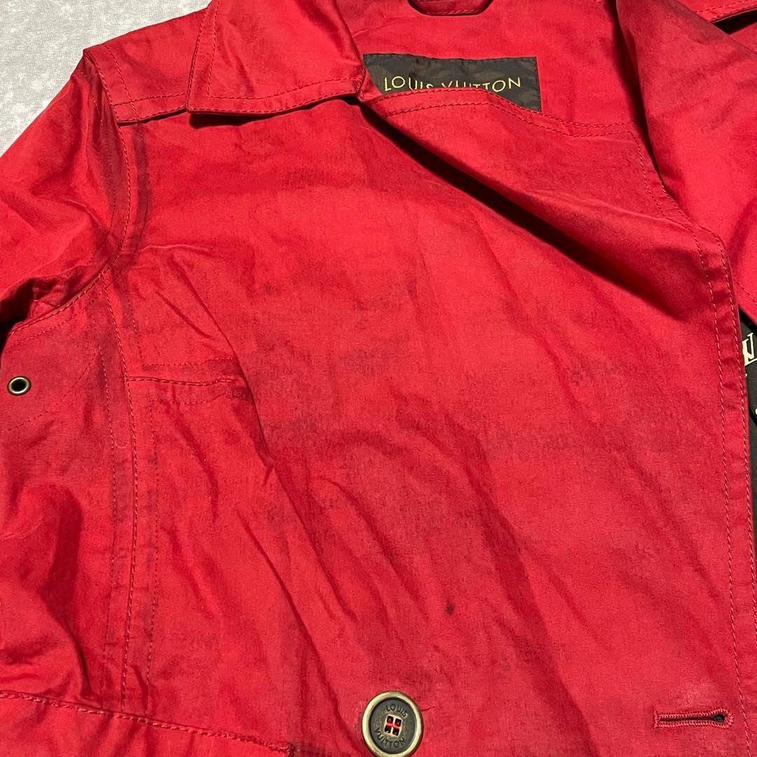 ルイヴィトン　LOUIS VUITTON　トレンチコート　モノグラム　赤　38