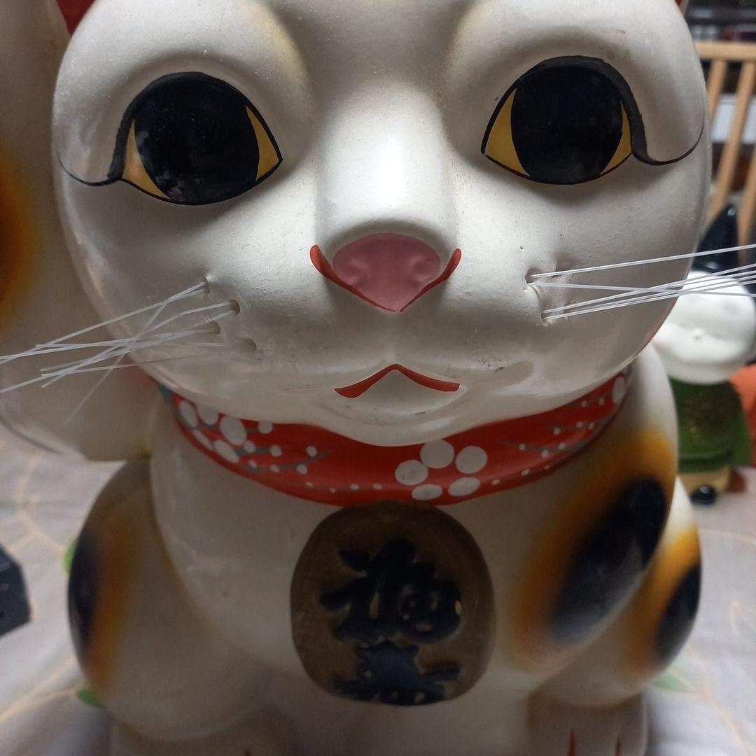 招き猫 約34cm 常滑の、金運上昇猫の置物