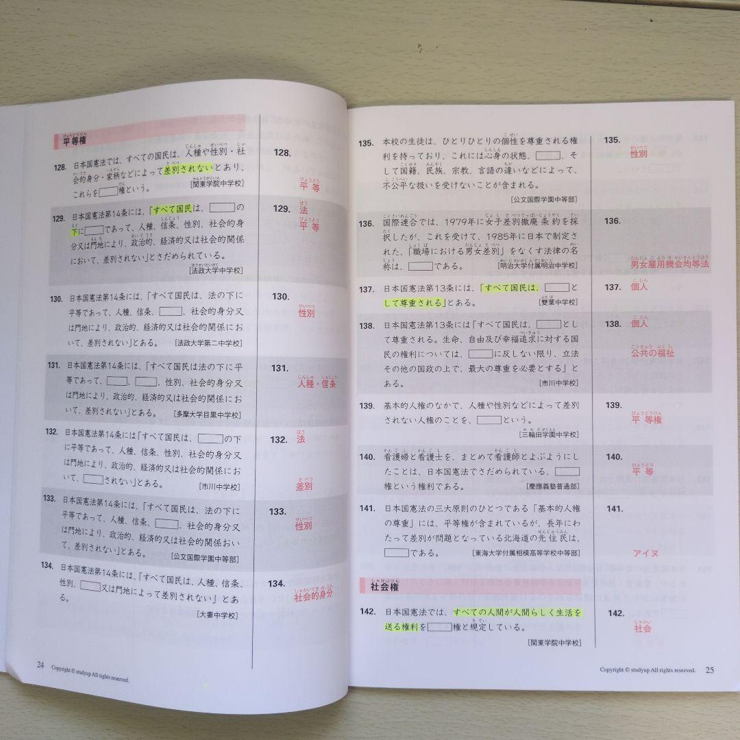 暗記の極意 777 歴史 公民 地理 3冊セット