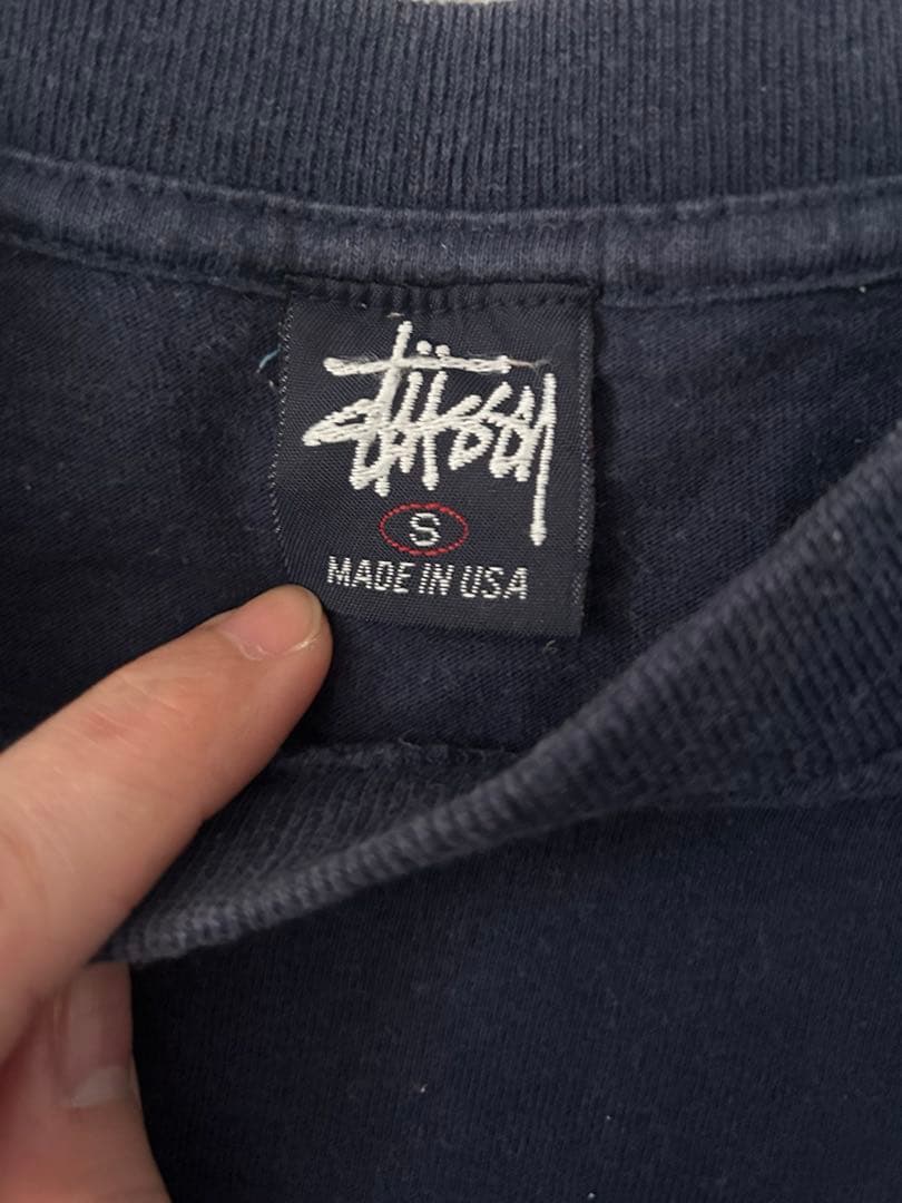 old Stussy ハーレーTシャツ S ネイビー