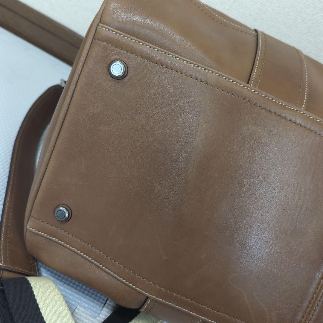 COACH ブラウン レザー ボストンバッグ