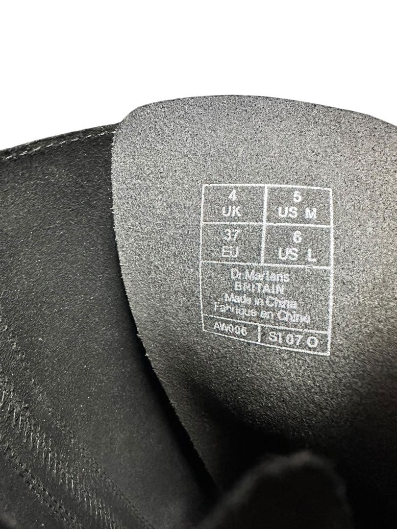 厚底 希少 23.0 ドクタマーチン 20ホールブーツ BLACK