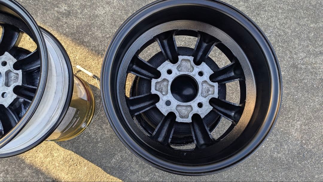 オブジェ使用のRSワタナベアルミホイール14−6J-114.3オフセット＋21