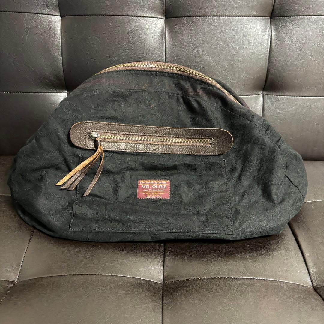 【美品】Mr.OLIVE ブラウン ボストンバッグ 撥水 ウォータープルーフ