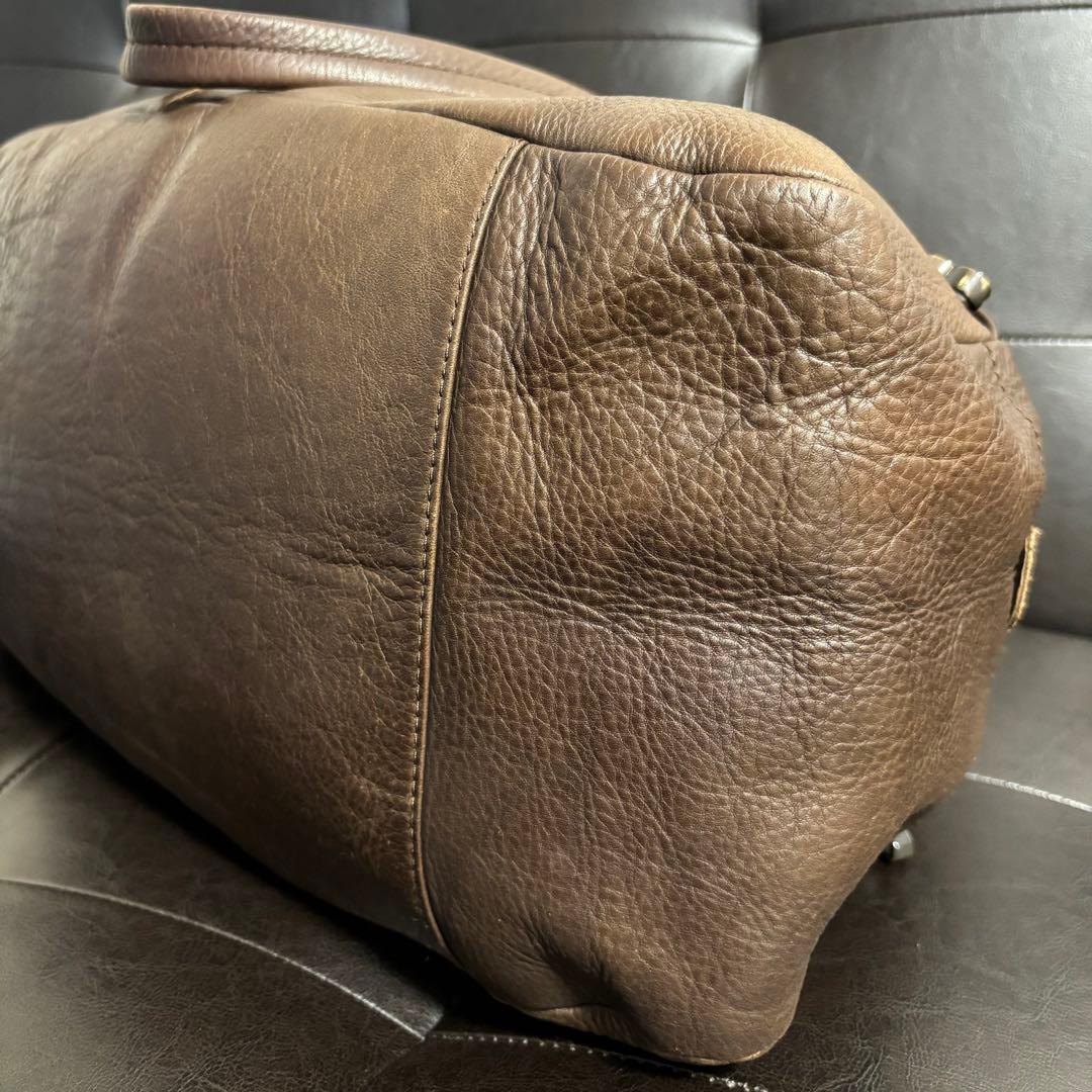 【美品】Mr.OLIVE ブラウン ボストンバッグ 撥水 ウォータープルーフ
