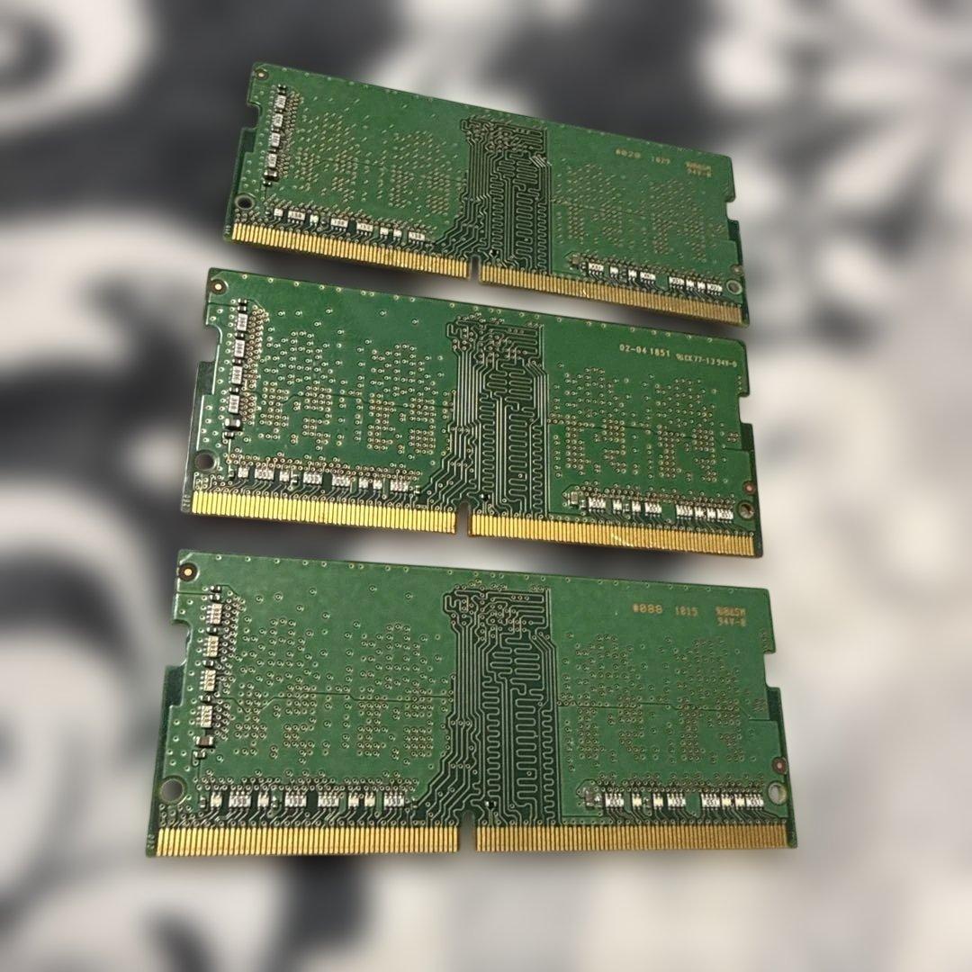 格安 DDR4 4GB メモリー 3枚セット Samsung ノートPC用