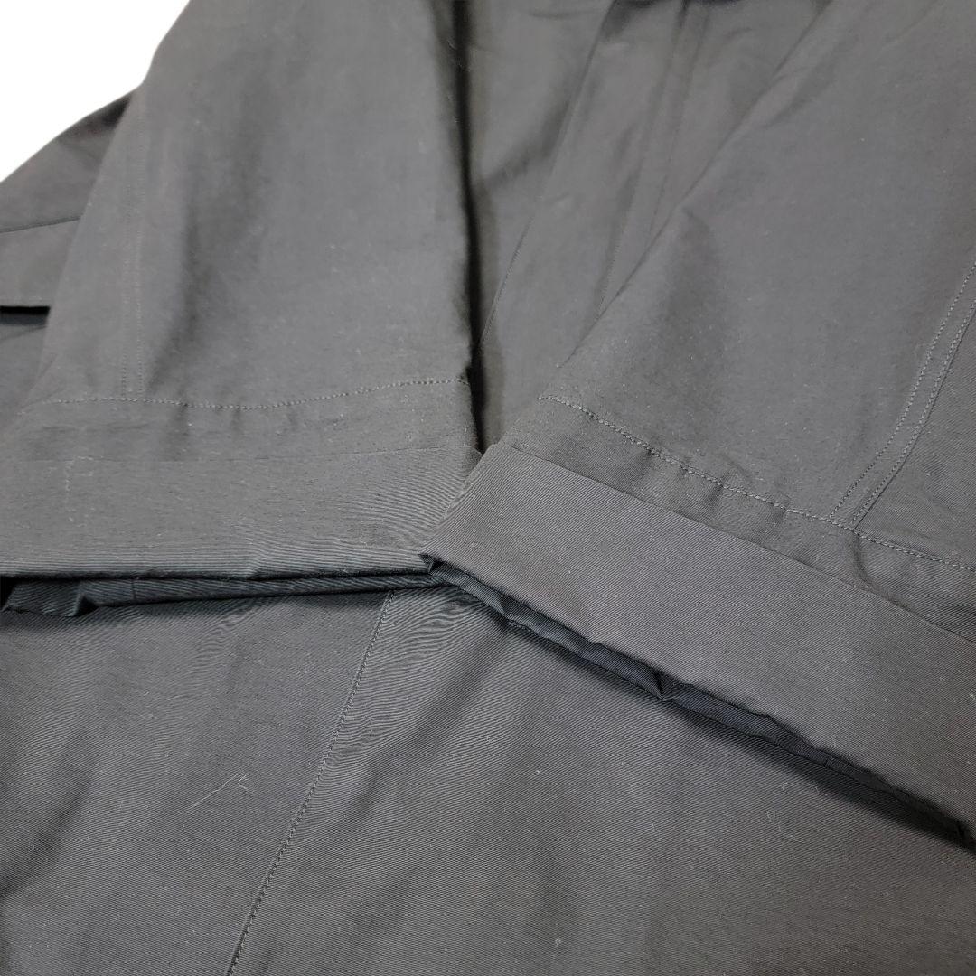 極美品 スピックアンドスパン 黒 グログランフーディーコクーンコート 36