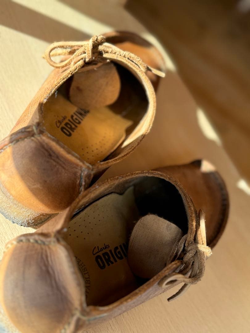 Clarks ORIGINAL ブラウン レザー モカシン