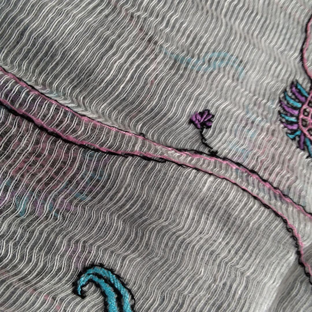新品未使用品　TARA BLANCA ターラブランカ 高級手刺繍ストール