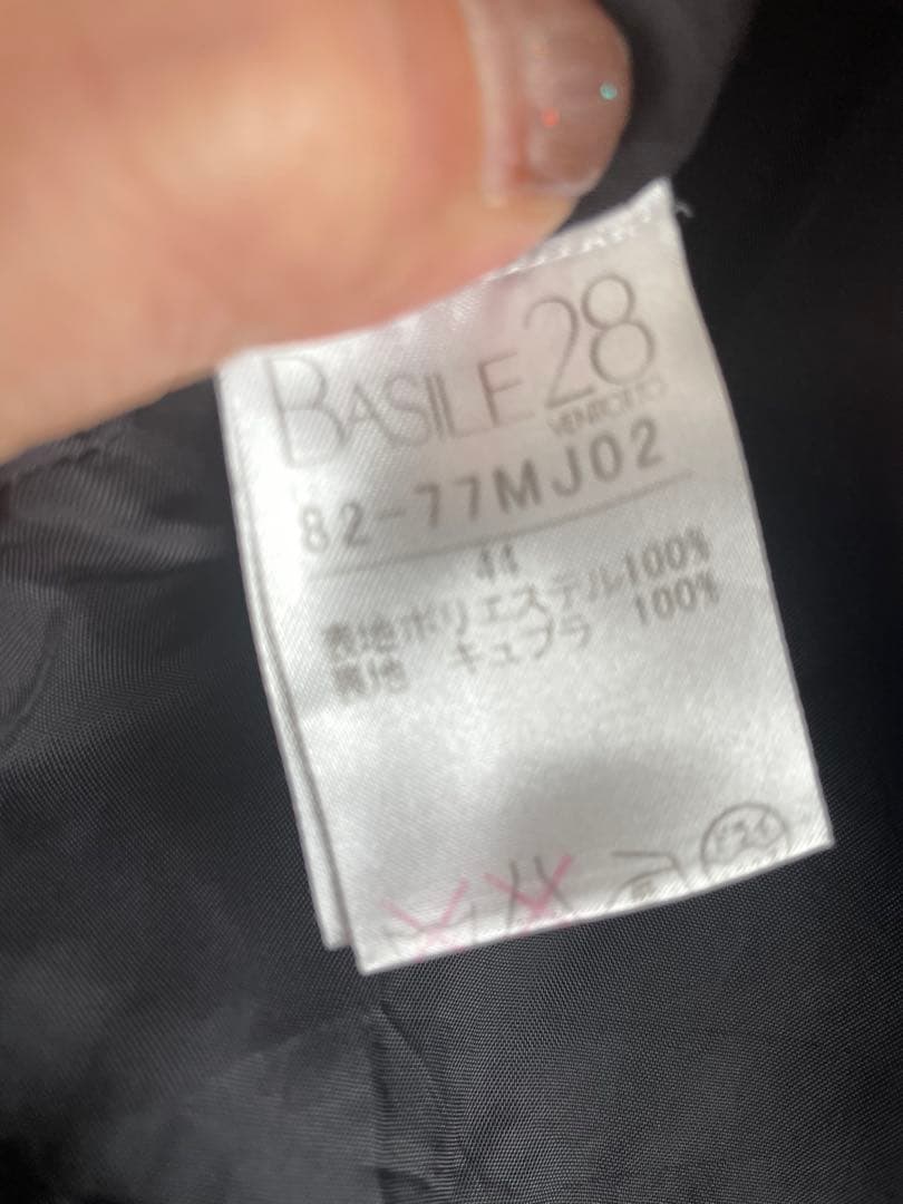 Basile28 コート 大きいサイズ 15号 黒 ブラック