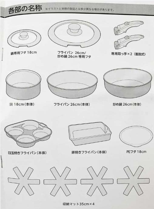 新品未開封フライパン 10 点セット IH・ガス対応 取っ手取外し