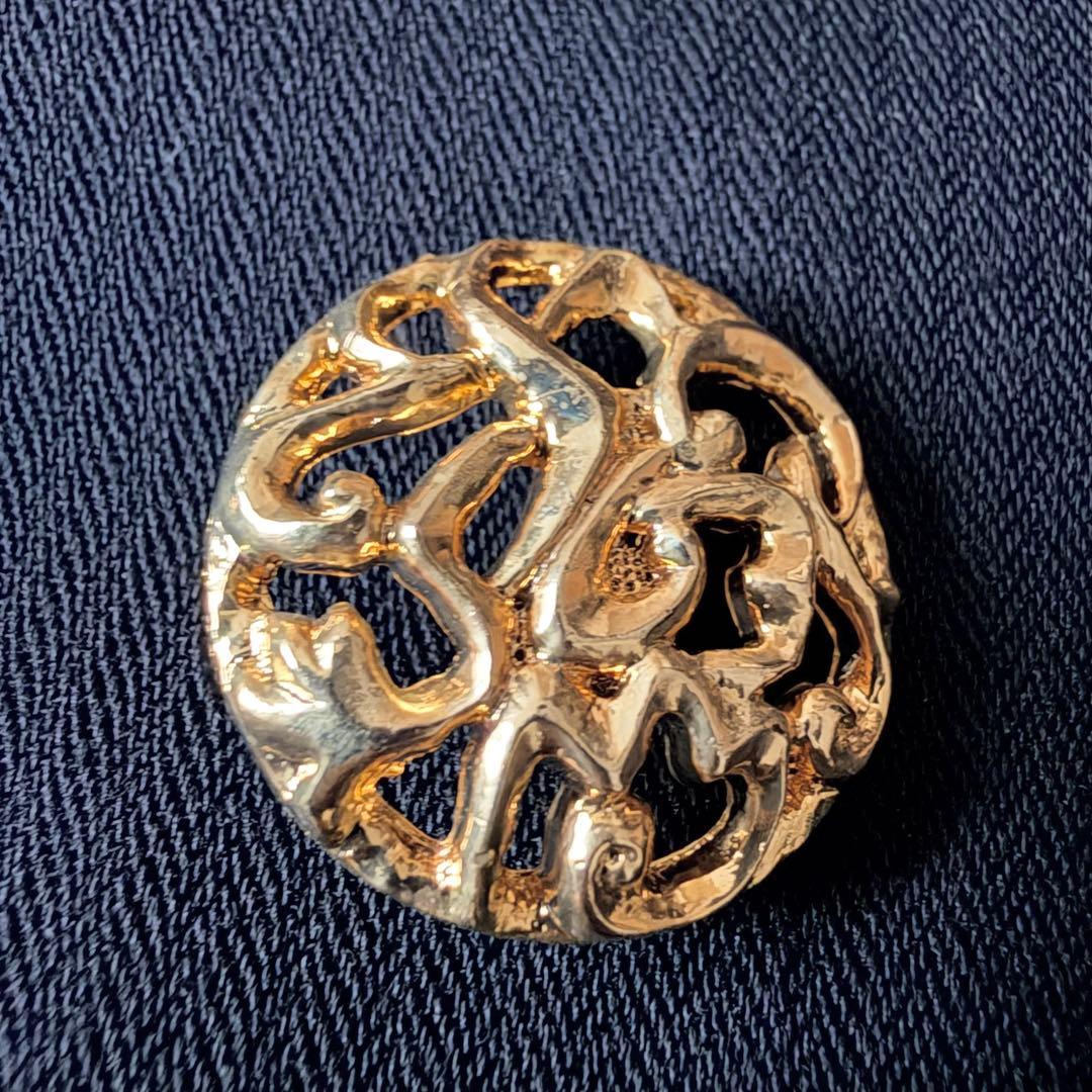 希少✨ メンズティノラス テーラードジャケット 金ボタン ゴールド装飾 ブラック