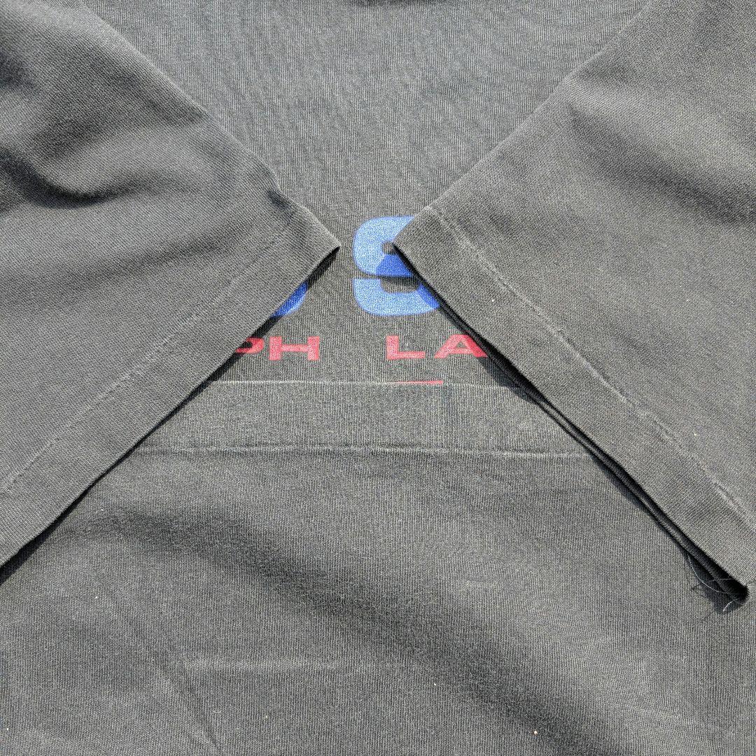 90s ポロスポーツ Tシャツ ブラック フェード シングルステッチ ポロスポ