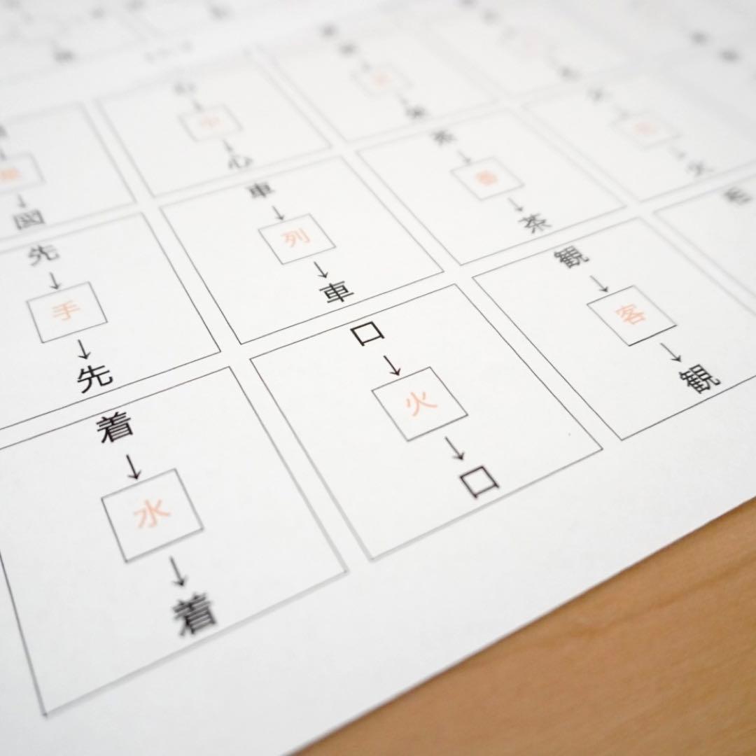 暗記カード3点セット　漢字パズル漢字しりとり(4年生までの漢字)