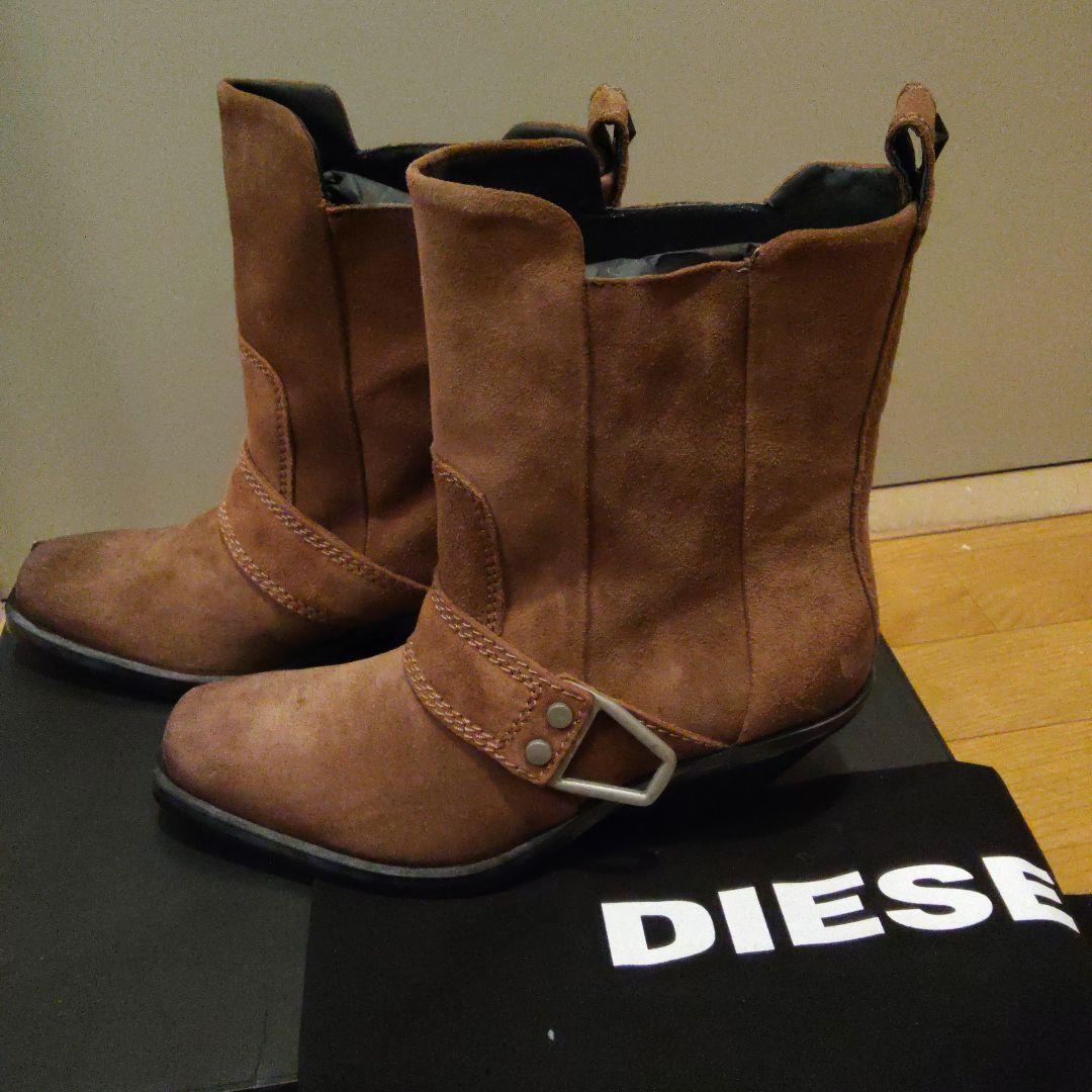 新品未使用 DIESEL ブラウン エンジニアブーツ 38 24.5cm