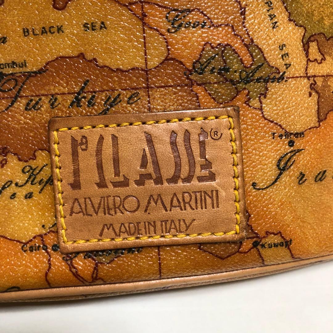 良品 プリマクラッセ ボディバッグ ウエストポーチ 地図柄 イタリア製