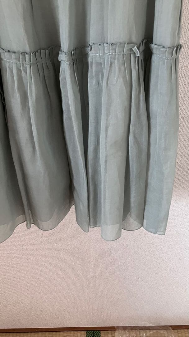 美品　FOXEY ミントグリーン ノースリーブ ワンピース
