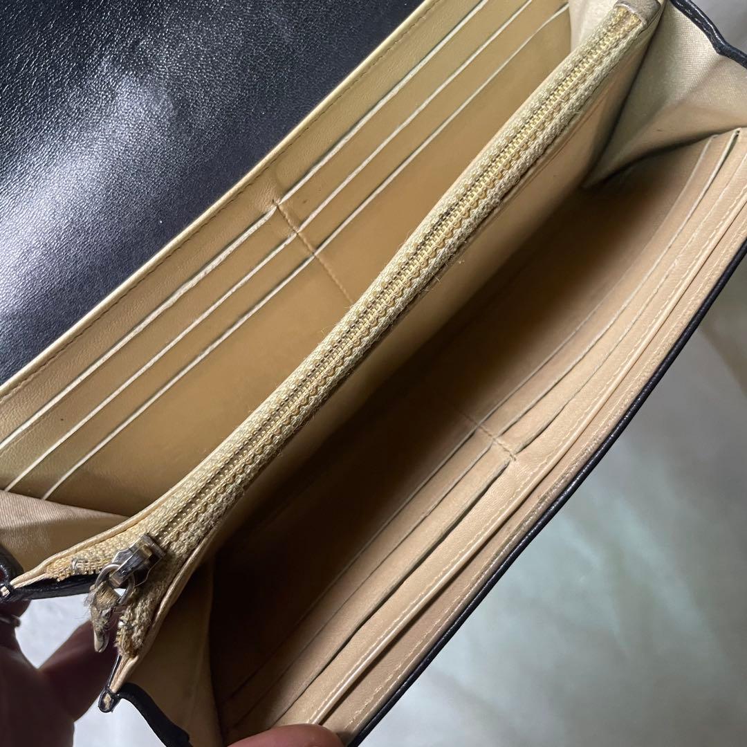 CHANEL カメリア レザー 二つ折り 長財布 シール有