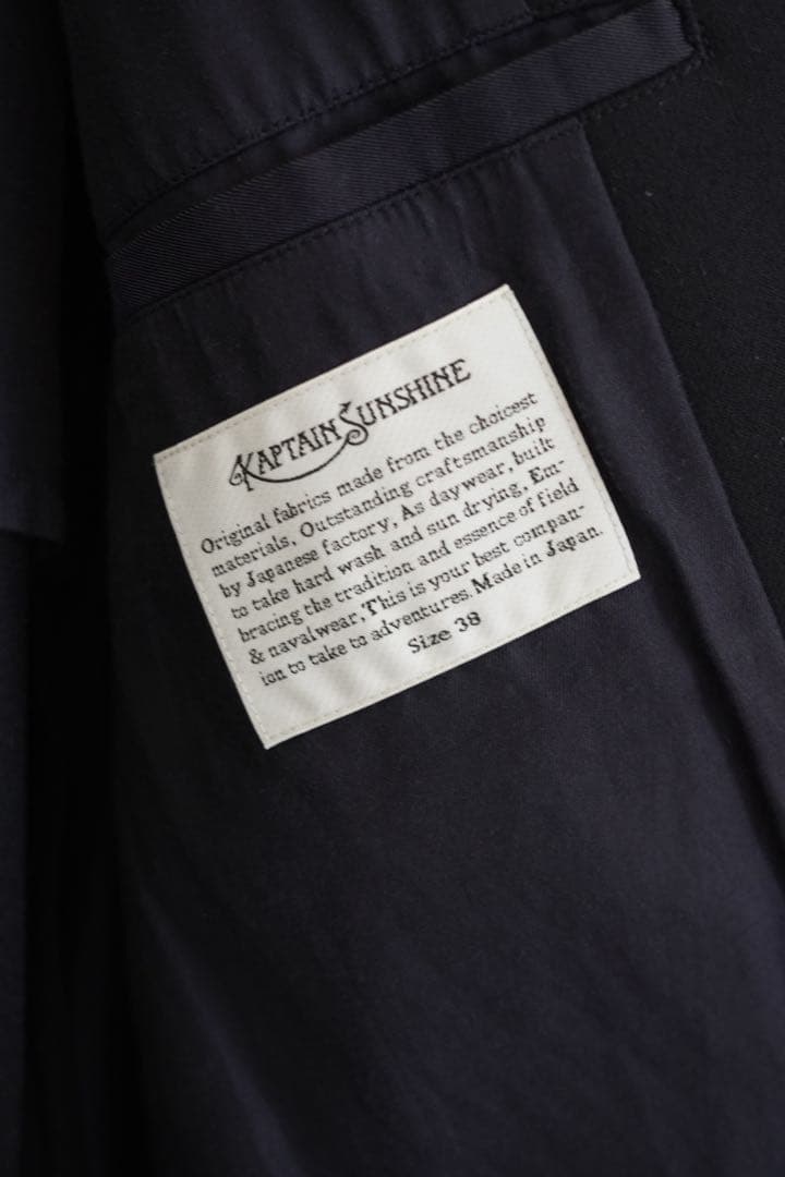 【KAPTAIN SUNSHINE】ウールテーラードジャケット Size38