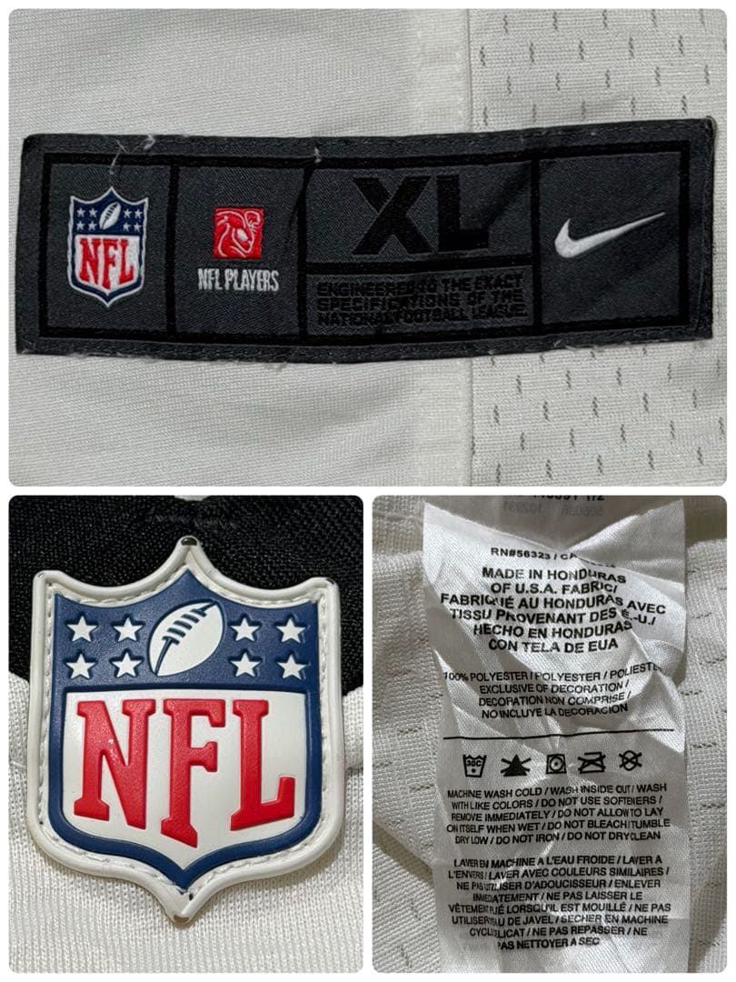 ナイキ 半袖NFL カロライナ・パンサーズ ユニフォーム 白系 XLサイズ