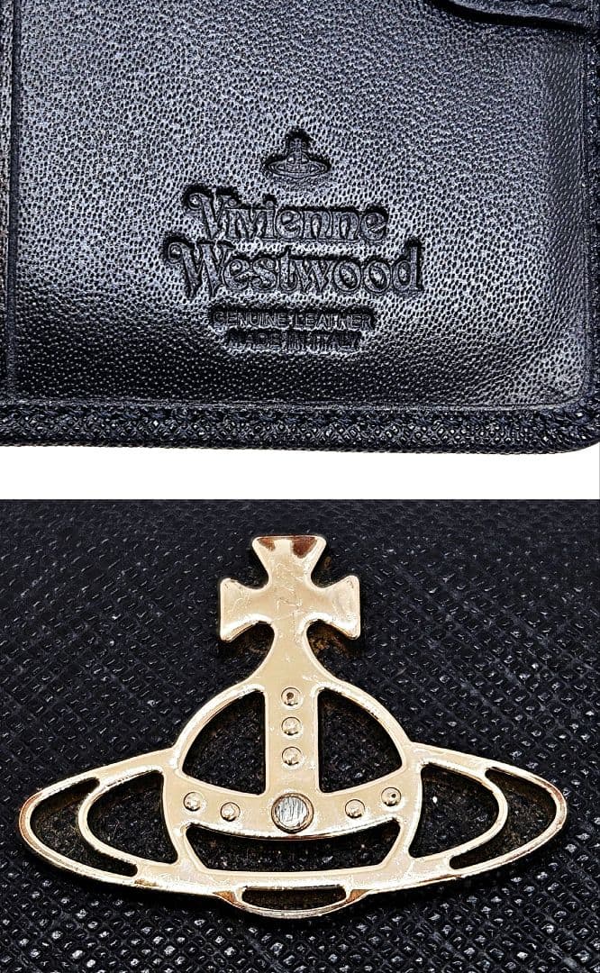 Vivienne　Westwood　がま口　折財布　オーブ　ブラック