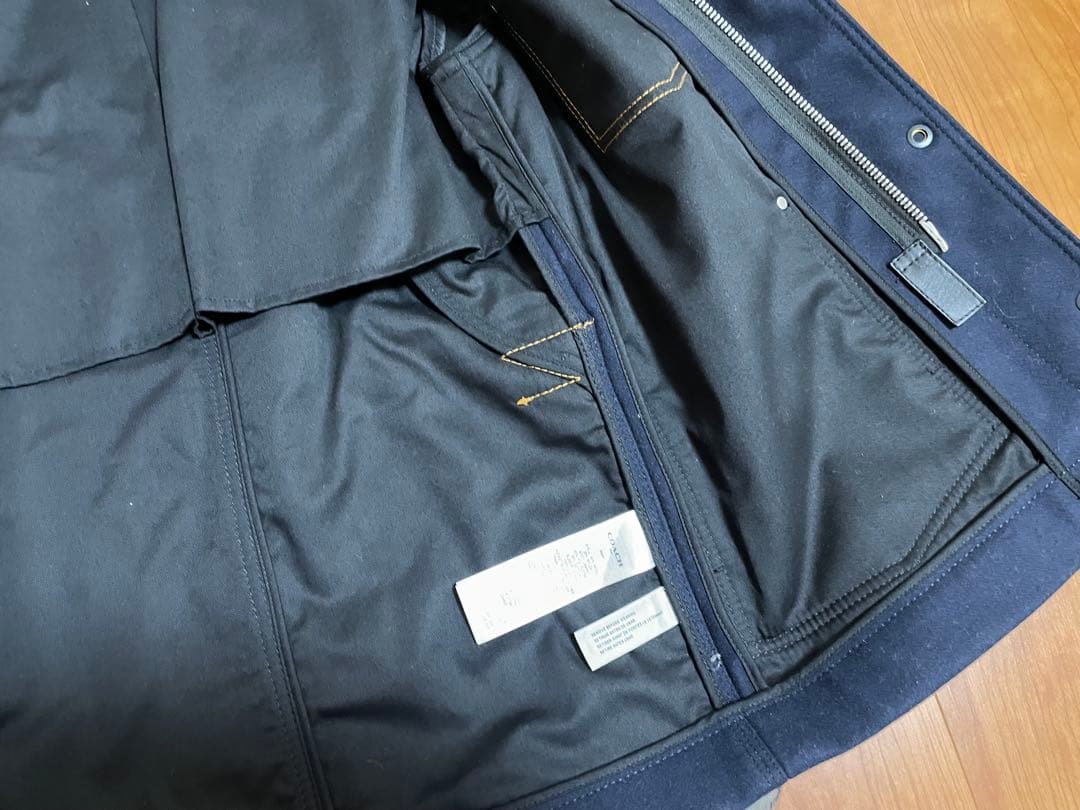 COACH コート 86641 46 メンズ アウター ウール ネイビー　正規品