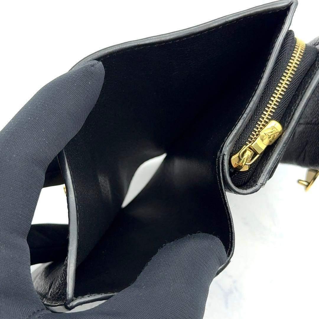 【最高級美品】ルイヴィトン アンプラント メティスコンパクト ノワール 折り財布