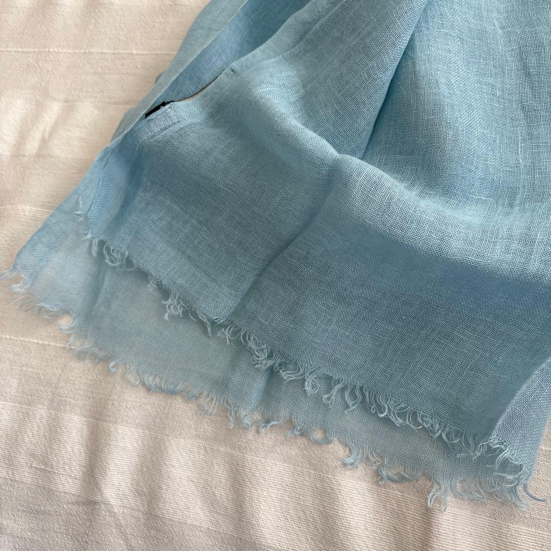 イタリア製　ETRO リネン　大判ストール　LINO FLAX エトロ　麻