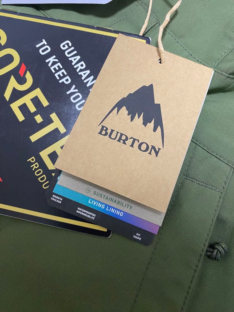 Burton GORE-TEX スノーボードウェア オリーブグリーン　ビブパンツ