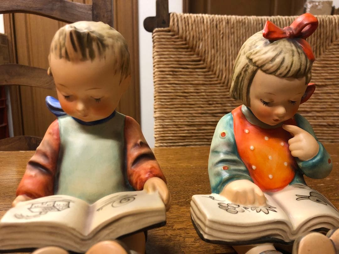 は*の様 フンメル人形 本の虫BOOK WORM 男の子女の子… ブックエンド