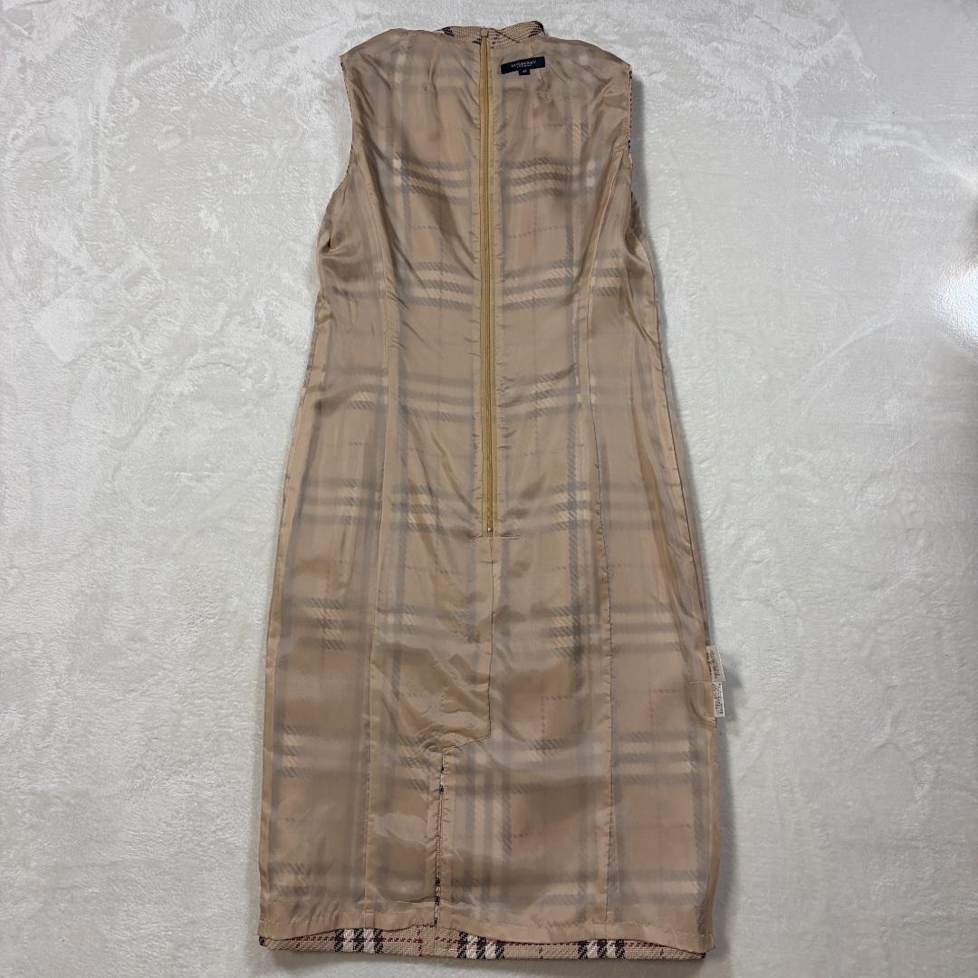 【美品】BURBERRY LONDON ノバチェック ワンピース ベージュ 40