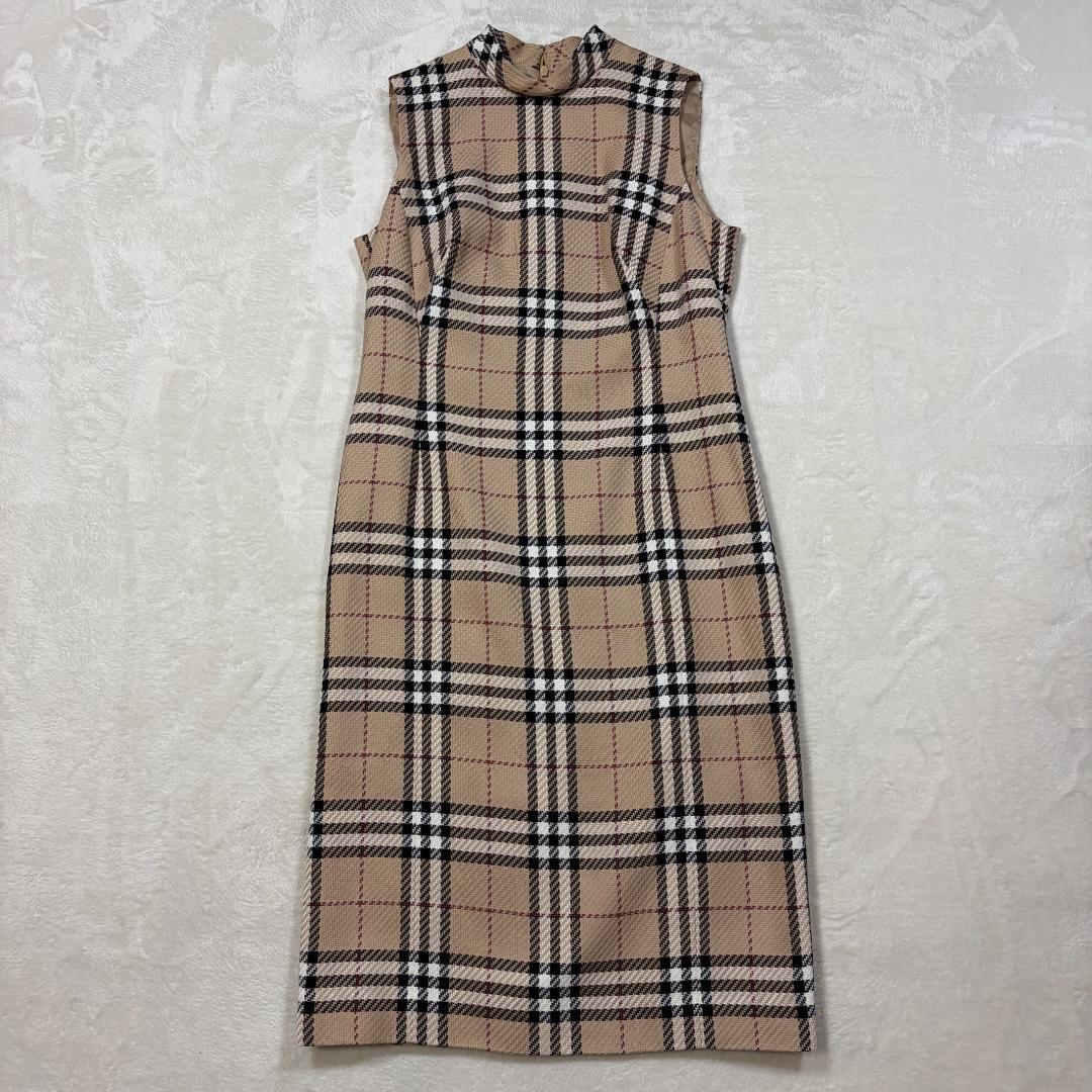 【美品】BURBERRY LONDON ノバチェック ワンピース ベージュ 40