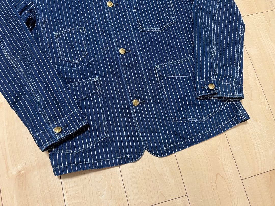 EDWIN OWF ウォバッシュストライプ カバーオールジャケット