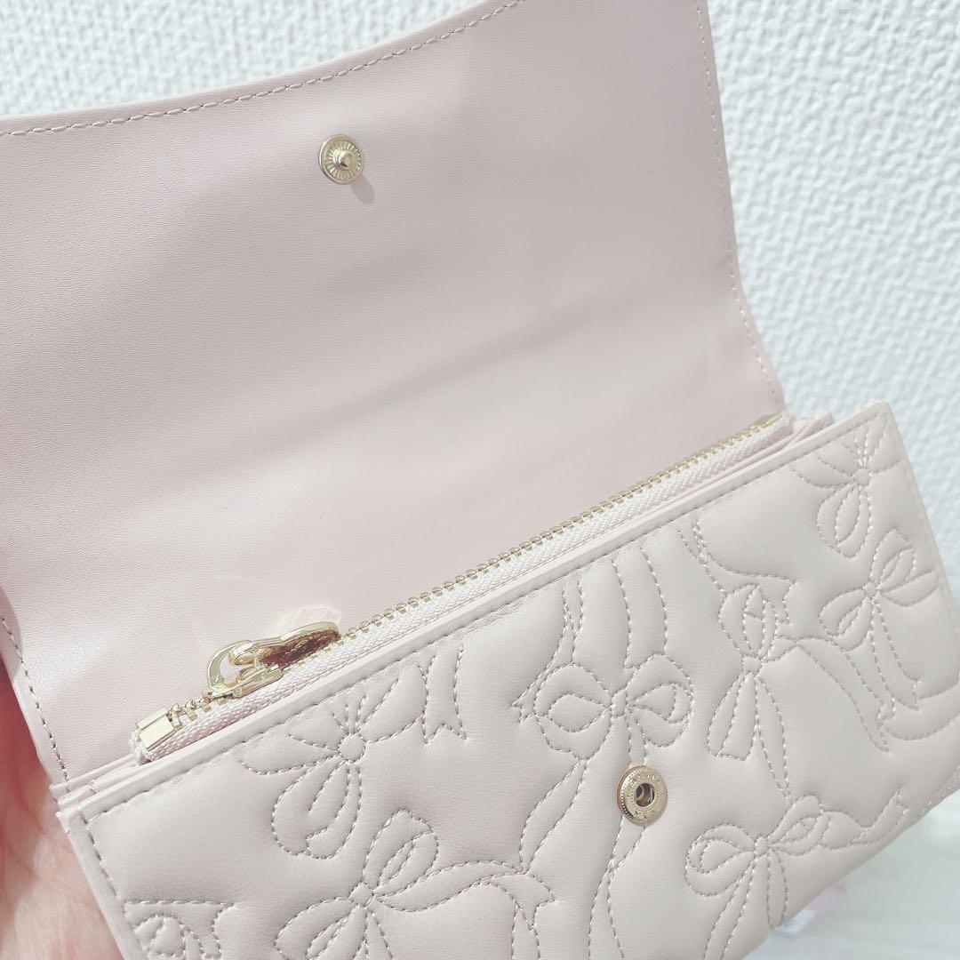 あ*ず様 Maison de FLEUR リボンキルティングロングウォレット ピ