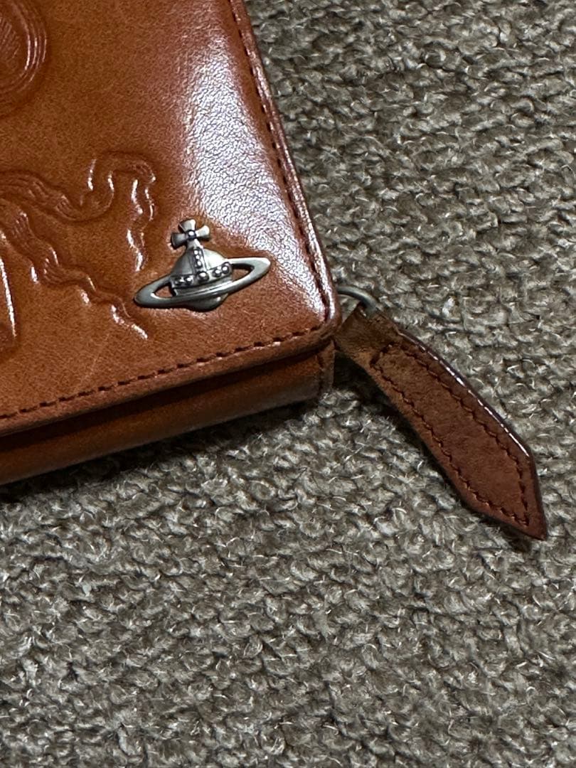 Vivienne Westwood レザー 二つ折り財布 オーブ コンチョ