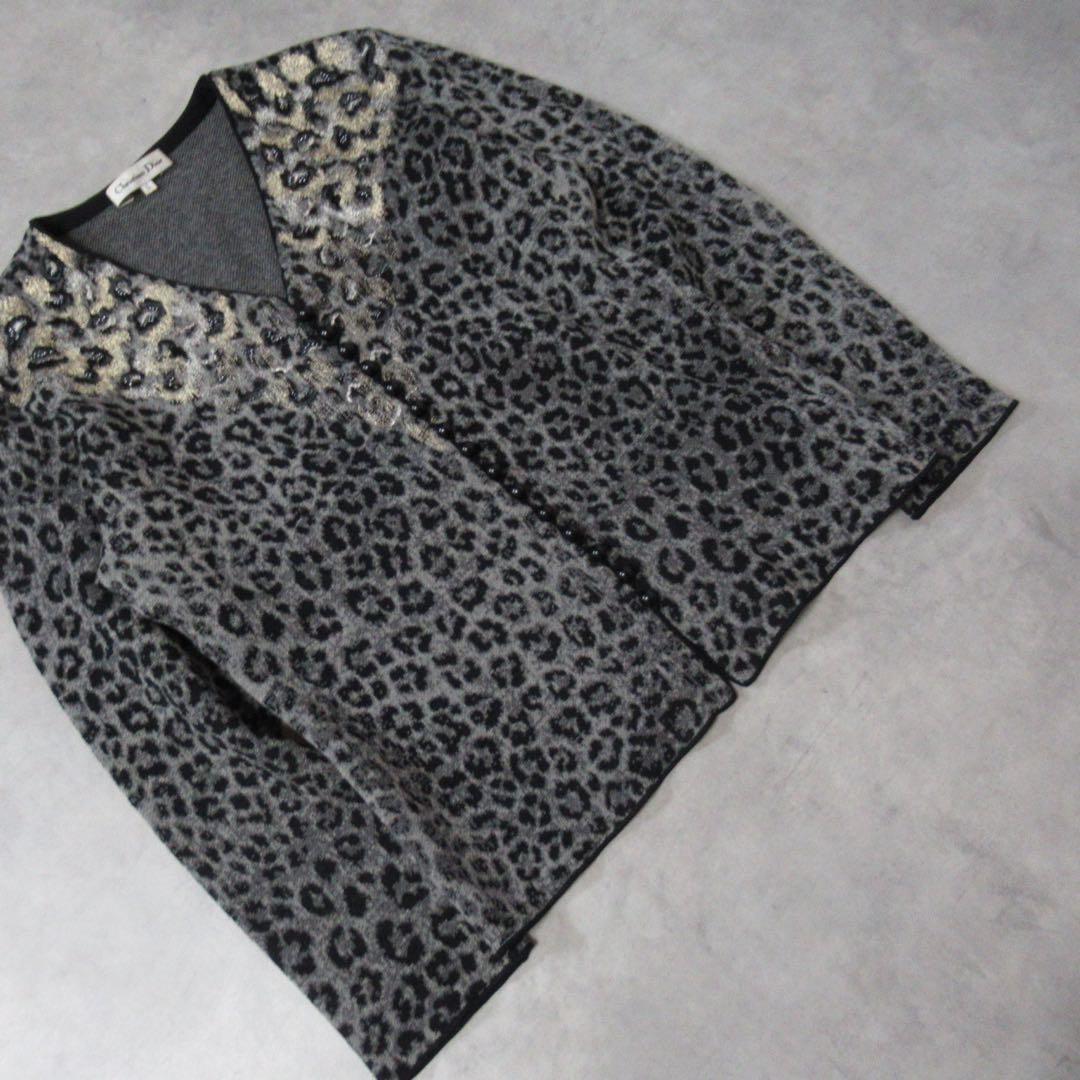 専用 Christian Dior / 90s レオパード柄 カーディガン